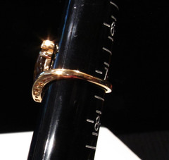 VTG 1950s womens “12K GF “S/A” Yellow Gold Tiger’s Eye Ring Size 7.25 – 4 Grams