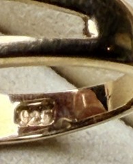 Trillion Cut Moissanite Gold Vermeil Over 925 Channel Set Split Shank Ring 8.5