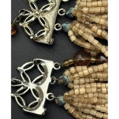 THREE VINTAGE ART GLASS FASHION NECKLACES FROM ESTATE SKY
