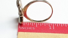 ONYX MOP RING SIZE 8 3/4 STERLING SILVER BUTTERFLY RING SIGNED 925 THAILAND SX