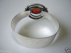 925 Sterling Silver Amber Bracelet Honey Theodor Klotz Teka Amber 23.7 G