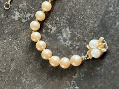 Vintage 16 Pc Faux Pearl Jewelry Lot MIA Brooch Necklaces Earrings Barrettes
