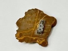Vintage Living Stone Inc. Tiger Plastic Resin Brooch Pin