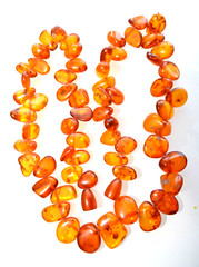 ✅56cm = 44gr RUSSIAN SOVIET BALTIC AMBER BEAD NECKLACE 琥珀 BRACELET STONE PENDANT