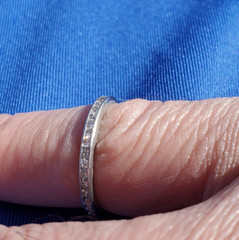 Original EARTH MINED DIAMOND Deco Band Antique PLATINUM Eternity Anniversary 6.7