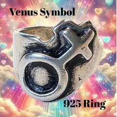 Venus Symbol Lesbian Isis Goddess Magic Ring 925 Sz 11 LGBT Original by JKL 836