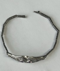 Sterling Silver Art Deco Style Vintage Bracelet 8.5 Grams 7 Inches
