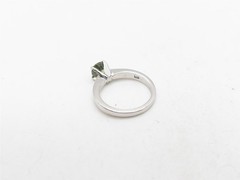 Estate $5000 1.50ct Natural Green Sapphire Platinum Wedding Ring 8g HEAVY