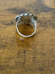 Vintage Silver and Black Gem Ring