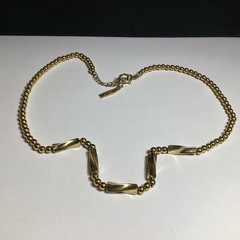 PRETTY 18” SIGNED NAPIER NECKLACE GOLDTONE ADJUSTABLE LENGTH STYLISH