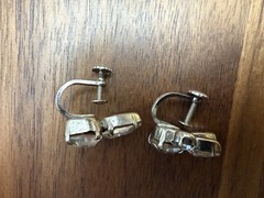 Vintage Austrian Rhinestone Clip On Earrings