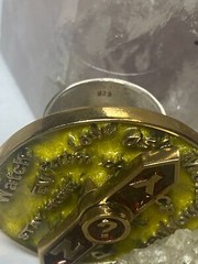 Yes No ring size 7.75 spinner band sterling silver band women