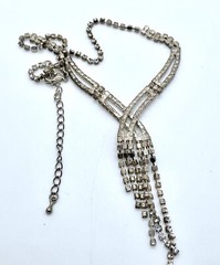 Vintage Deco Style Elegant Rhinestone Choker Sparkling Cocktail Evening