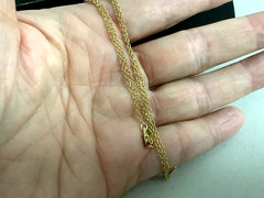 Vintage M.S.Company 18k yellow gold chain necklace 18″ lobster clasp signed 3.1g