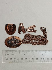 Vintage Copper Jewelry Lot 3 pc