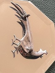 Antique Art Deco/Art Nouveau Sterling Silver Enamel/Rhinestone Peacock Brooch