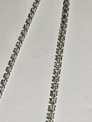Vintage Silver Tone Clear Rhinestone Necklace Screw Back Chandelier Earring Set