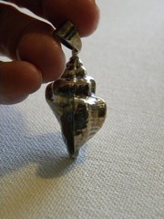 Sterling Silver Conch Shell Pendant 3D Sea Necklace Beach Shore
