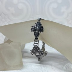 Antique Bracelet Peruzzi Renaissance Revival 800 Silver Gothic masterpiece Italy