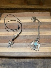 Vintage Necklace Lot Thunderbird & Dragon Pendants Costume Jewelry
