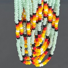 Tribal Earrings Seed Bead Handmade Multicolor Native American Boho Dangle 3” USA