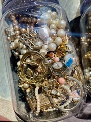 vintage costume jewelry lot lbs wearable usable for crafting