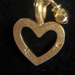 VTG 1/20 14K Gold Filled and 925 Sterling Silver Dainty Heart Pendant Necklace