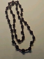 Vintage Natural Garnet Beaded 34” Necklace Endless