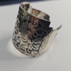 Vintage Reich Silver Guatemala Ornate Sterling Cuffs Bracelet 6.5in 62.1g H62