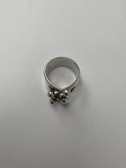 Anna Greta Eker AGE Sterling Silver Norway 5 Prong Jester Modernist Ring Size 8