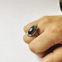 Art Deco Style Victorian handmade Black onyx Wedding Anniversary 925 Silver Ring