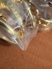 Lot Of 2 Double Alligator Gold Tone Alligator Hinged Bangle Bracelet