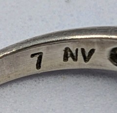 Nevada Silver Mines Vtg Sterling Silver Pearl & White Topaz Bypass 925 Ring Sz 7
