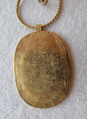 Vtg D’Orlan Bijoux Goldtone Eqyptian Revival Necklace Cartouche Hieroglyphics