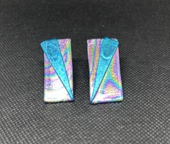 Vintage 80s Memphis Design Polymer Clay Earrings Abstract Geometric Post Studs