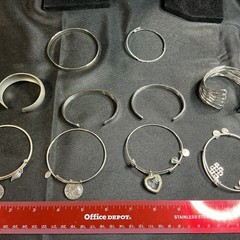 Lot Of 10 Bracelets Some Vintage Includes Raymond Pewter, Alex Ani Bracelets