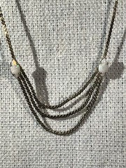 Vintage Opal Necklace 1/20 14K Gold Filled Mode Art Serpentine Chain 16″