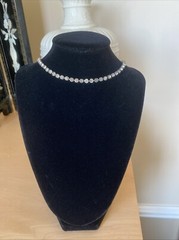 Art Deco Vintage Choker Necklace Estate Jewelry Pre-owned Cut Crystal 14.5″