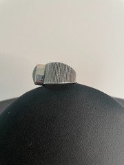 Vintage Sterling Silver Ring with light green prehnite stone