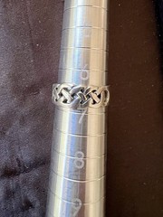 Celtic Knotwork Sterling Silver 925 Peter Stone Ring size 8.5 New