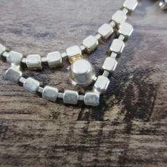 Vintage Art Deco Necklace AB Rhinestone Gold Tone 15 Inch