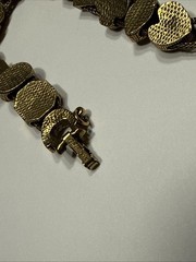 1960’s Goldette N.Y. Victorian Revival Multi-Color Stones Slide Bracelet 7” L