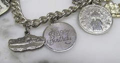 Vintage Sterling Silver Charm Bracelet w/ 11 Charms ~ 7″ ~ 49.8grams ~ 12-G836