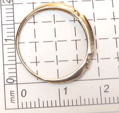 Antique Art Deco 1920 Diamond Wedding Band 14K White Yellow Ring Size 6.75 UK-N