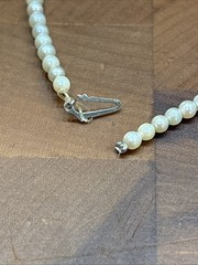 Vtg Graduated Cultured Pearl Necklace Estate Broken Clasp Needs Repair 22 Inch