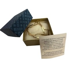 Vintage 1979 Avon Goldtone Delicate Anklet Large 9.5″ Original Box Unused