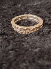 Vintage 925 Sterling Silver Pair Of Stackable Rings Size 8
