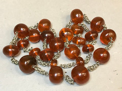 NATURAL OLD ANTIQUE COGNAC BALTIC AMBER NECKLACE 85,3 gr