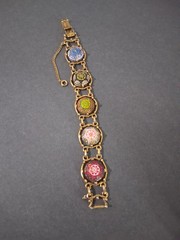 Vintage Juliana D & E for Celebrity Bracelet Gold Tone Moroccan Matrix Signed