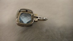 Vintage Antique Estate Jewelry 14K Gold Sterling Silver Blue Stone Pendant Charm